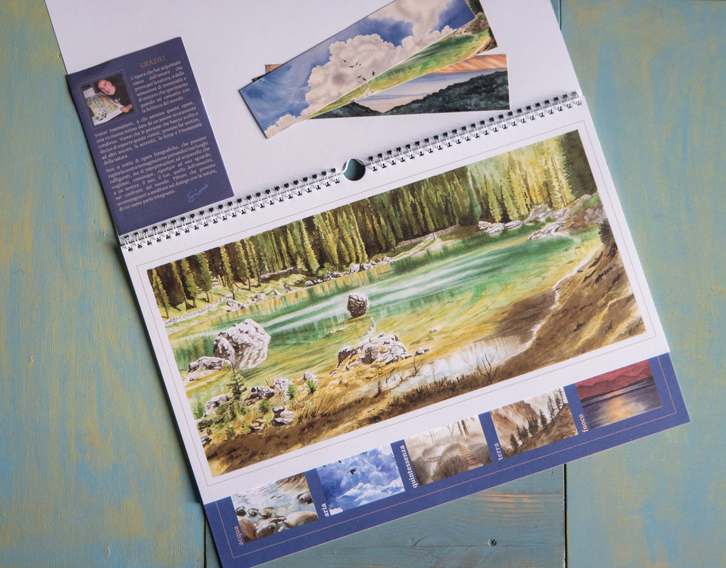 Collezione di 12 stampe panoramiche in Calendario multilingua - relaxart.it